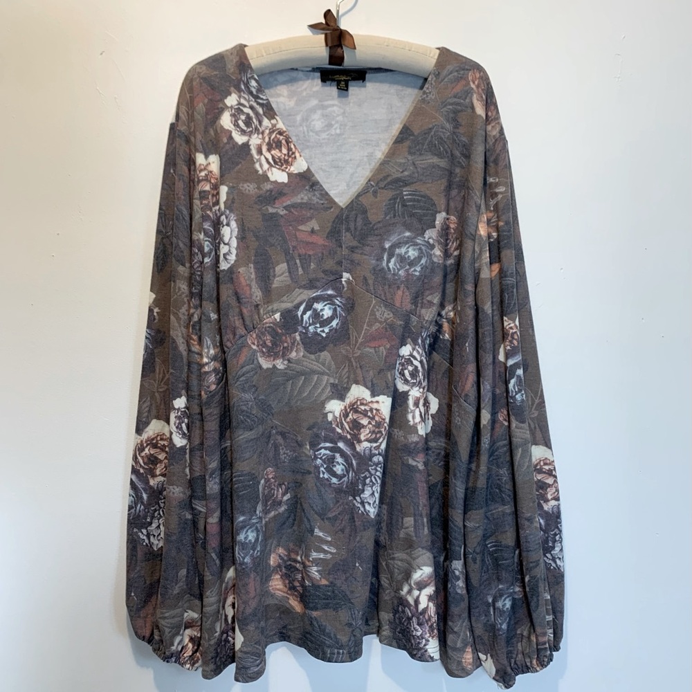 Suzanne Betro Soft Cozy Romantic Rose BabyDoll Tunic